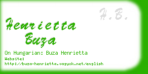 henrietta buza business card